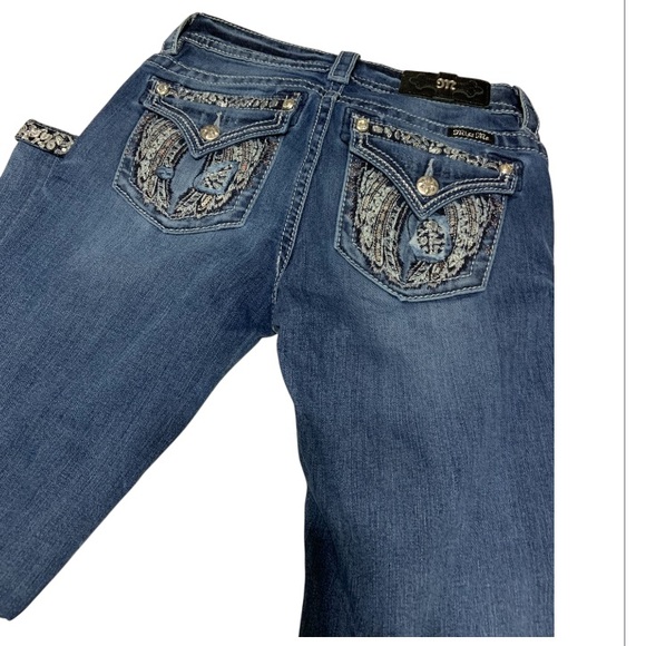 Miss Me Ankle Skinny Signature Jeans with Embellished Back size 27 - Picture 8 of 10